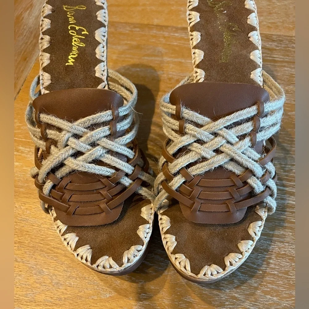 Sam Edelman Brown Woven Women's Sandals SZ 10
